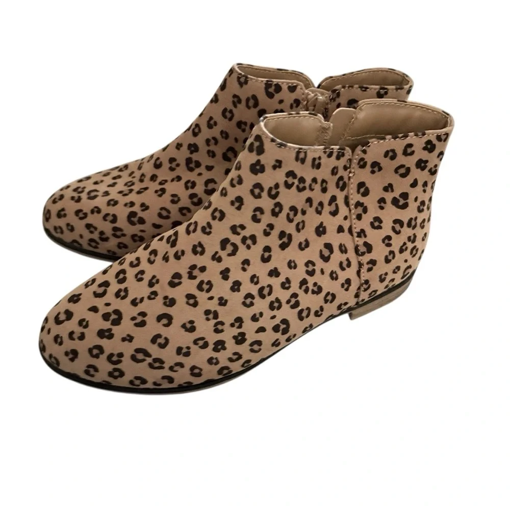 Cat & Jack animal print booties girls sz 4